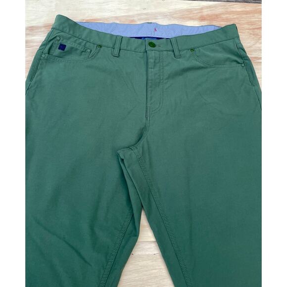 VINEYARD VINES Golf Pants Performance On The Go 5 Pockets Men Green SIZE 38 x 32 - Picture 2 of 8